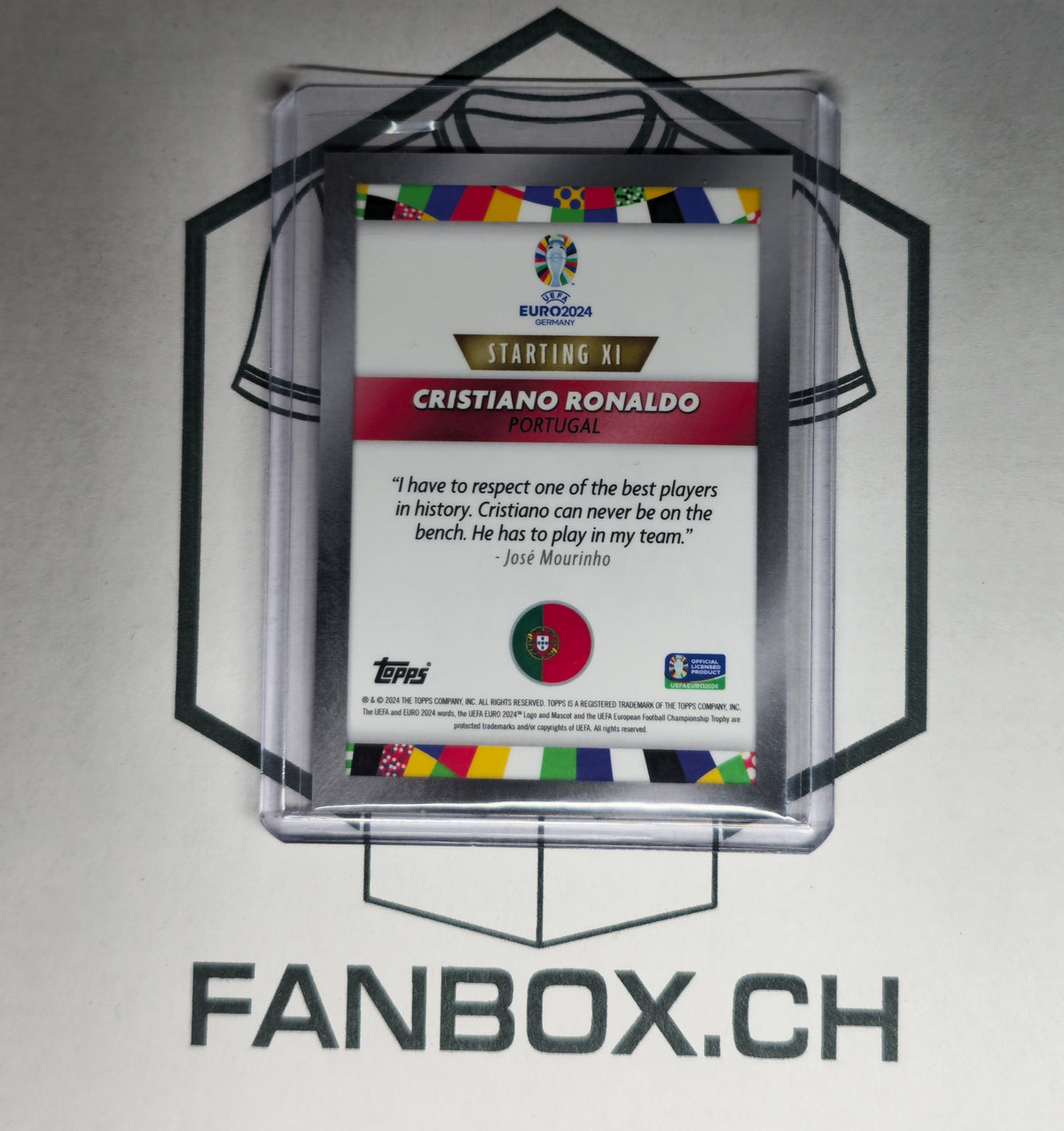 2024 Topps Platinum Curated UEFA Euro – Cristiano Ronaldo Starting XI #071