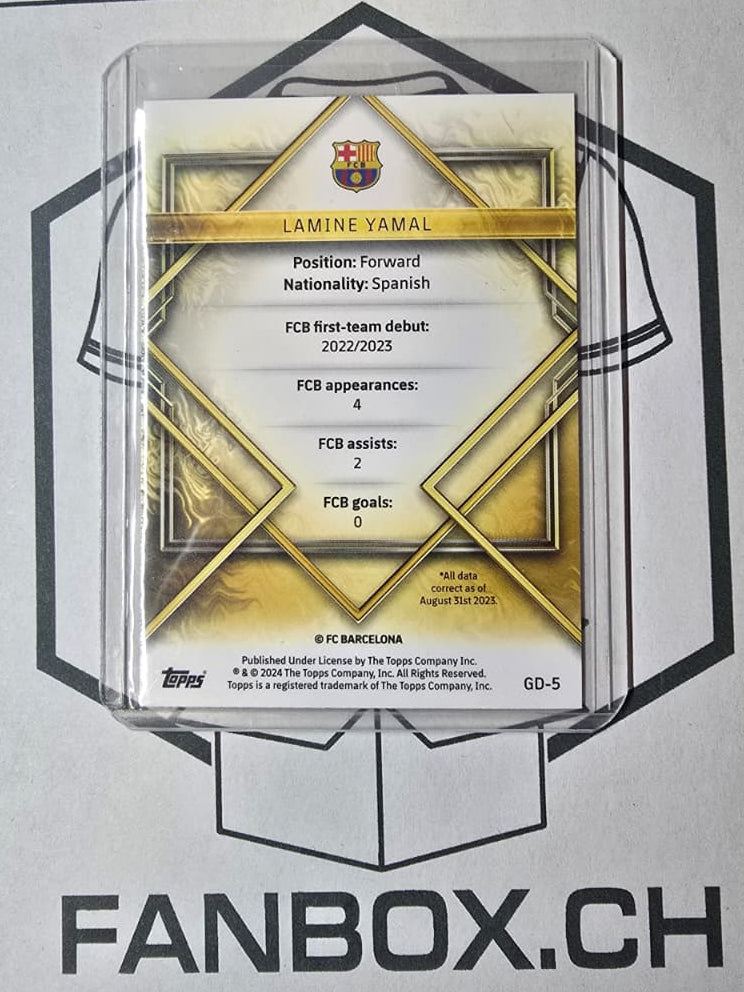 2023-24 Topps FCB Team Set Lamine Yamal Gold Drip Rookie #GD-5