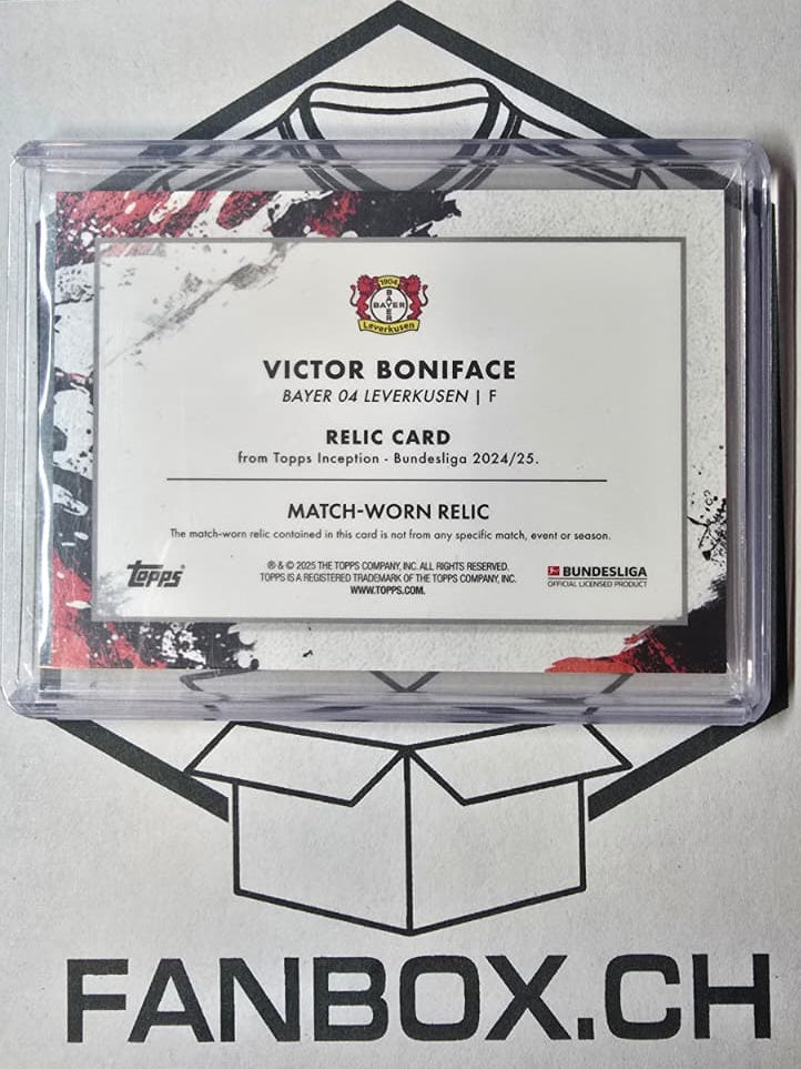Topps Inception Bundesliga 2024-25 Victor Boniface Leverkusen Patch Relic /25
