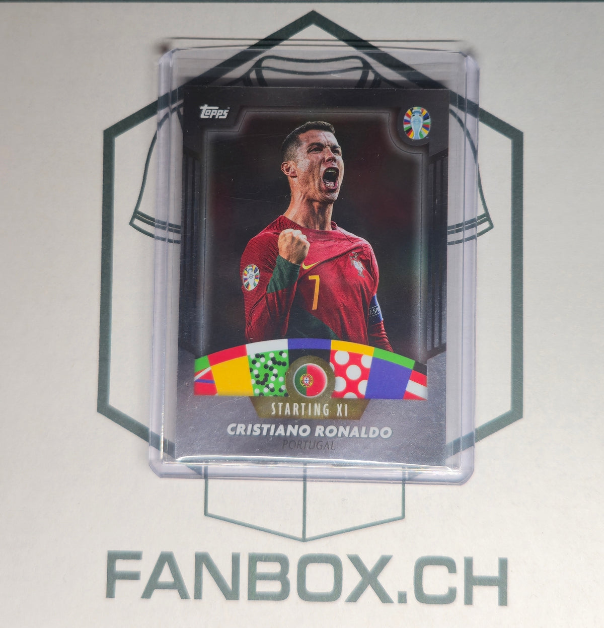 2024 Topps Platinum Curated UEFA Euro – Cristiano Ronaldo Starting XI #071