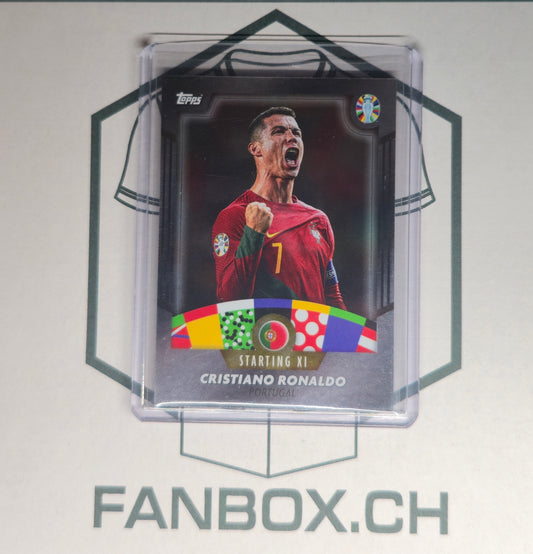 2024 Topps Platinum Curated UEFA Euro – Cristiano Ronaldo Starting XI #071