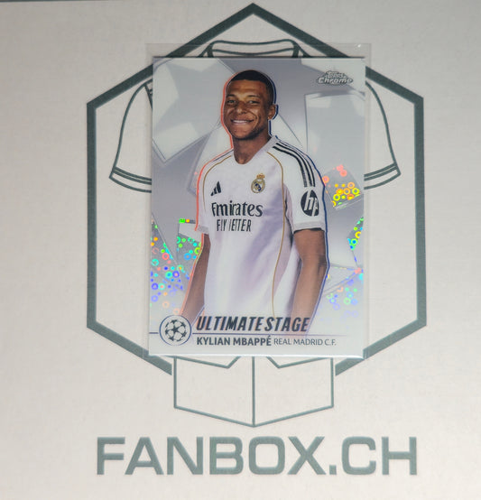 2025/26 Topps UEFA Club Competitions – Kylian Mbappé „Ultimate Stage Chrome“ #US-25