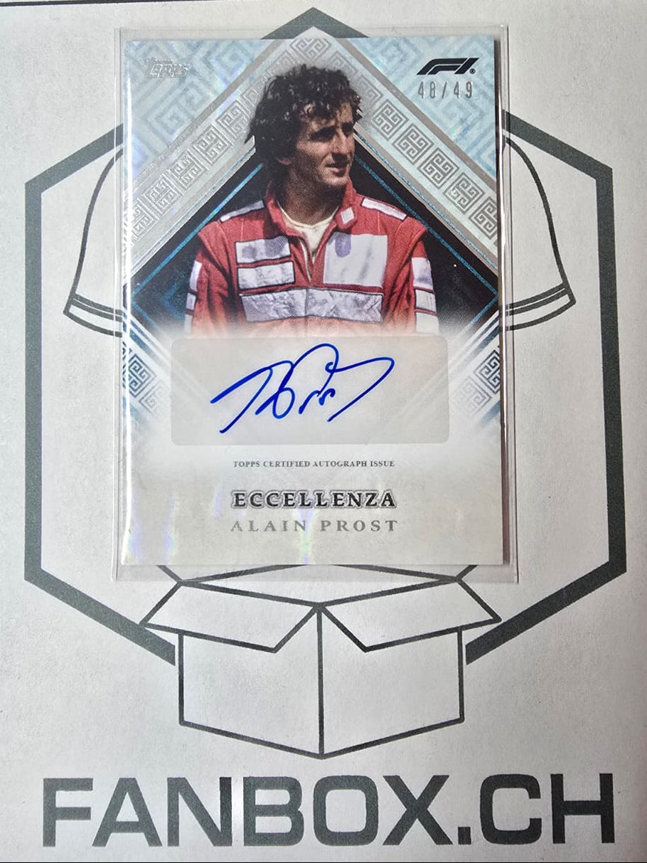 2024 Topps Eccellenza Formula 1 Veterano Alain Prost Auto /49
