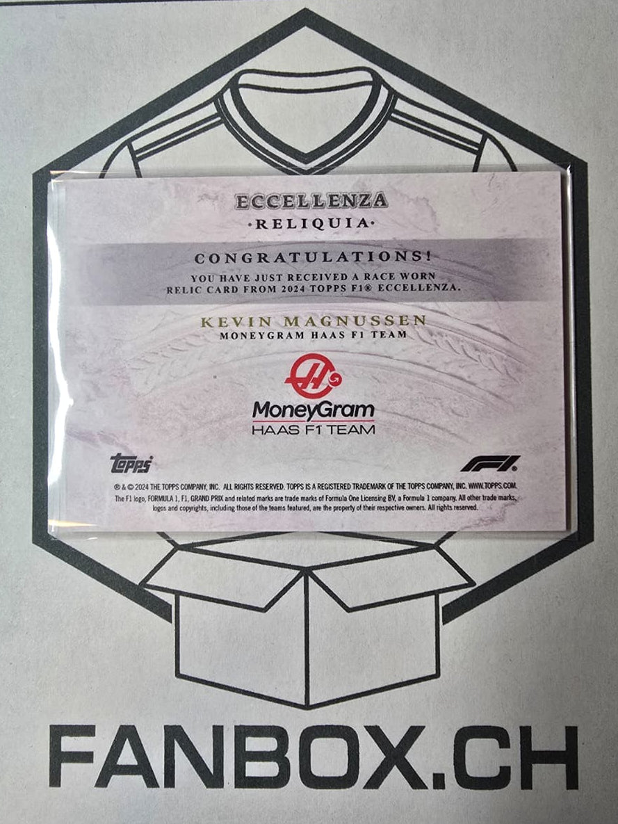 2024 Topps Eccellenza Formula 1 KEVIN MAGNUSSEN Race Worn Relic Reliquia Patch /25