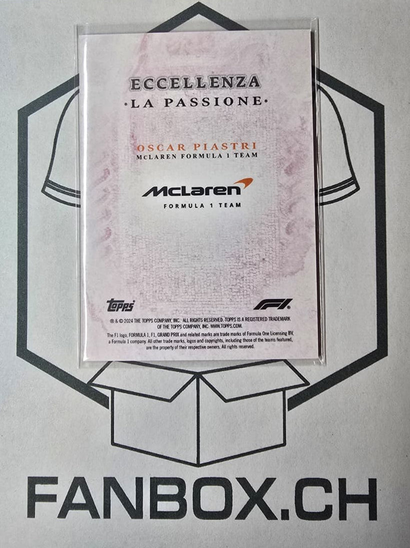 2024 Topps F1 Eccellenza Oscar Piastri /75 La Passione