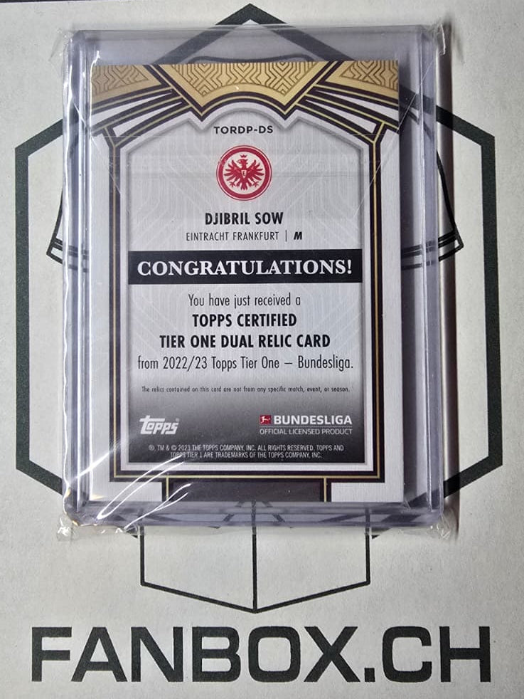Topps Tier One 2022/23 Djibril Sow Dual Relic /25