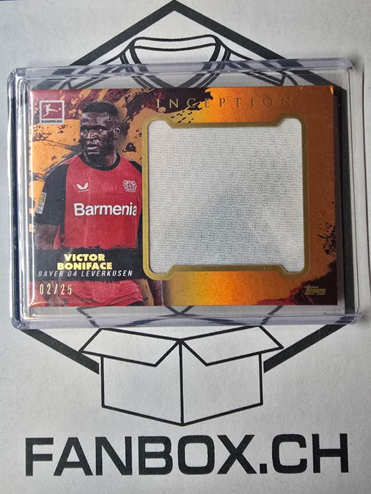 Topps Inception Bundesliga 2024-25 Victor Boniface Leverkusen Patch Relic /25